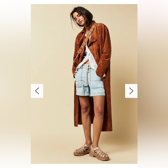 Blank NYC x Free People Vegan Suede Trench - Small - Picture 2 of 9